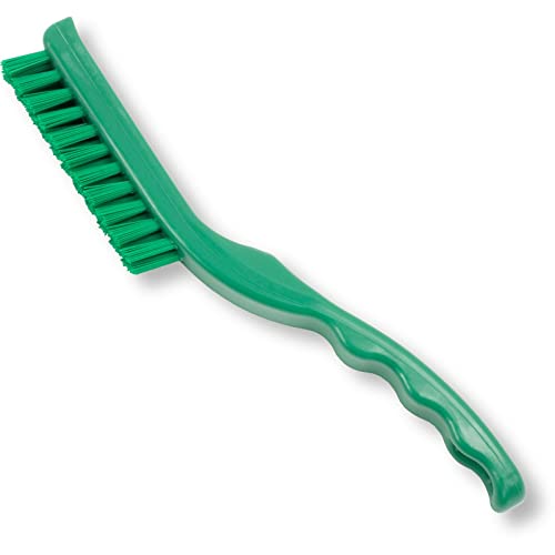 Image of SPARTA Detail Brush Grout Brush, Crevice Brush with Hanging Hole for Bathroom, Kitchens, Countertop, Plastic, 9 Inches, White