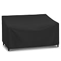 Arcedo Waterproof 2-Seater Loveseat Covers for Patio Furniture, Weatherproof Outdoor Chair Seat Couch Sofa Cover, 54" W x 37" D x 35" H, Black
