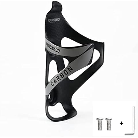 ROADNADO Carbon Fiber Bike Bottle Cages Bicycle Ultralight 3K Lightweight MTB Bicycle Bottle Cages Cupholder Light Strong Suitable for kettle 72-74 mm in diameter, Gray-1PCS Cover