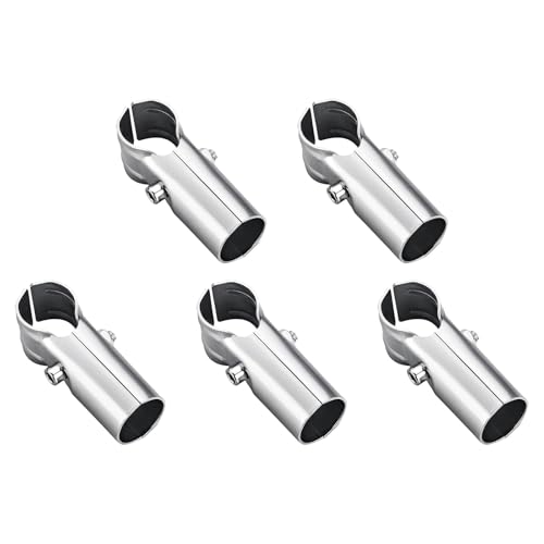 LckCryspho ステンレス鋼パイプ継手5個セット ? キャビネットや温室のラウンドチューブ接続に耐圧設計で耐久性ある取り付け (J)