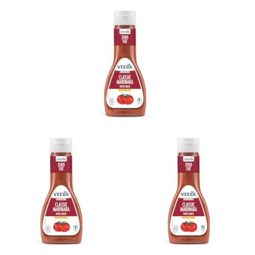 Image of Veeba Classic Marinara Pasta & Pizza Sauce (310G) I Zero Fat I Vegan I Gluten Free (Pack of 3)