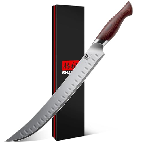 SHAN ZU Brisket Slicing Knife, 11.6 Inch Carving Knife Japanese