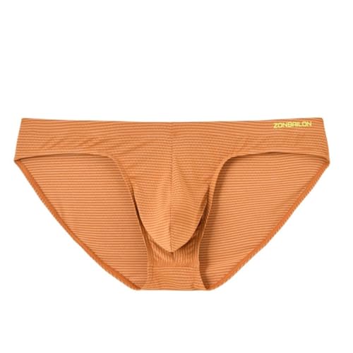 Men's Striped Brief Underwear with Branded Waistband Tagless Breathable