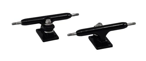 34mm Prodigy Gen2 Pro Fingerboard Trucks - Pro Style Base and Hanger with Custom Pivot Tuning and Pro Duro Bubble Bushings - Black Colorway