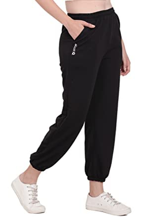 clothink india Women's Joggers, Regular Fit Elastic Waistband Joggers (Black)-picture-38