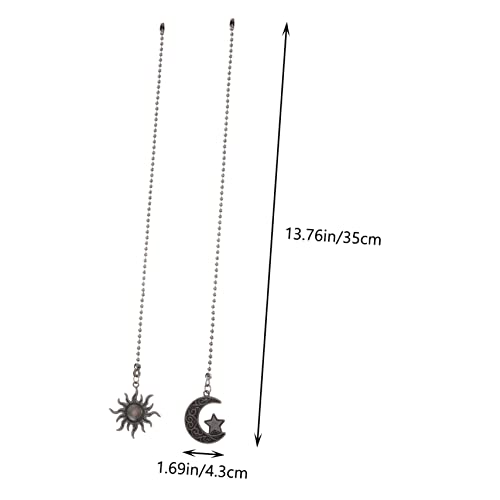 Image of 2pcs Pull Cord Lamp Pull Chain Extension Lamp Decor for Home Decorative Chain Extension Light House Decorations for Home Pendant Extend Zinc Alloy