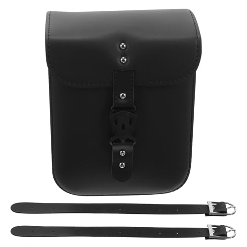 Sacoche outils guidon moto noir grande capacité universelle pour rangement vintage