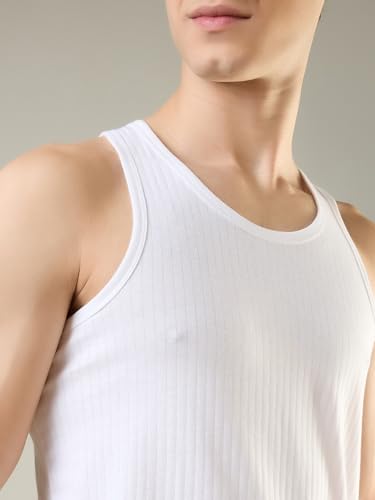 Image of Park Avenue Men's Pure Cotton Regular Fit Solid Pattern Vest