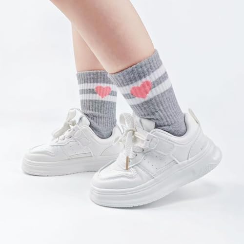 Image of Toddler Non Slip Cotton Crew Socks with Grips for Baby Boys Girls