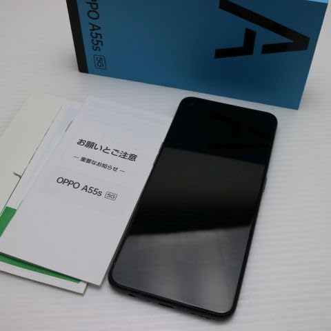 Amazon | SIMフリー OPPO A55s 5G 64GB ブラック | ノーブランド品 