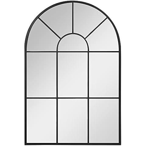 HOMCOM Espejo Decorativo de Pared 60x91 cm Estilo Moderno Negro Cover