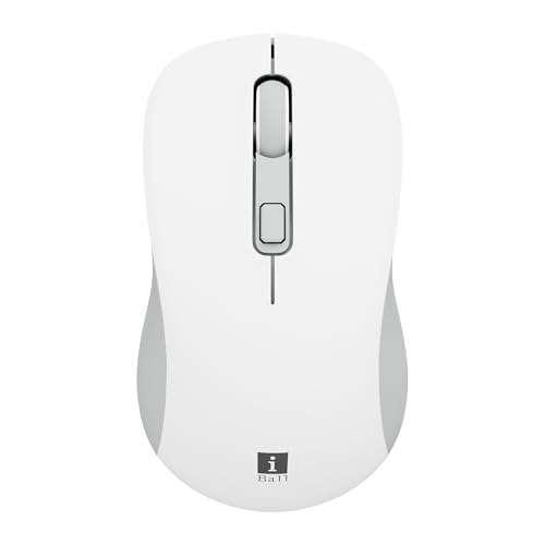Image of iBall GLIDR S290 Wireless Mouse, Dual Mode 2.4GHz + BT, Up to 1600 DPI, 4 Buttons, Type-C Rechargeable Battery, Ambidextrous Design, Auto Sleep, High Precision Tracking (White)