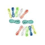 Toyvian 12 piezas Cordones Luminosos y Gruesos para Zapatillas Coloridos Fluorescentes Planos y Resistentes para Sneakers Casuales y Deportes Nocturnos