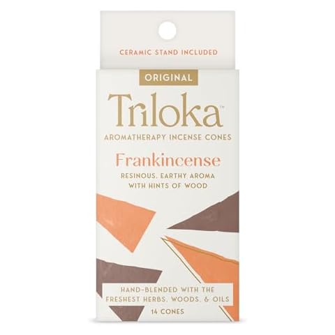 Triloka Incense Cones, Frankincense, 20 Grams Cover