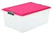 Produktbild Rotho 1767702073 Compact Aufbewahrungsbox mit Deckel Kunststoff (PP) transparent/coral