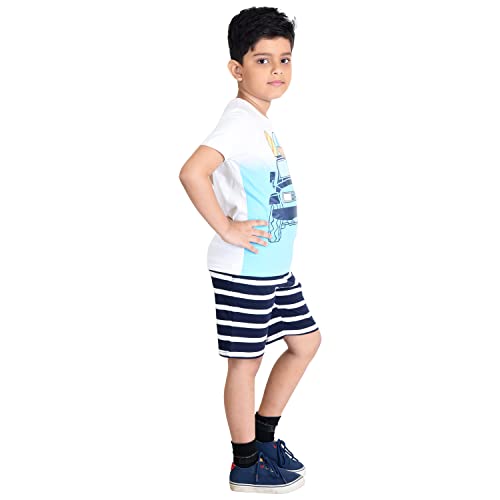 Image of Clothe Funn Boys Printed Cotton Half Sleeves T-Shirt & Shorts Set