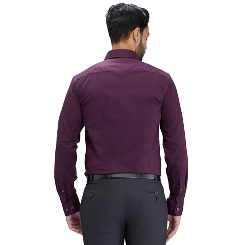 Image of Park Avenue Regular Fit Pure Cotton Structure Pattern Ainsley Collar Formal Shirt