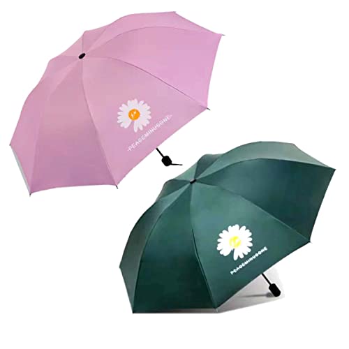 Image of KEKEMI 3 Fold Automatic Sun & Rain Umbrella for Men & Women (Pack of 2)