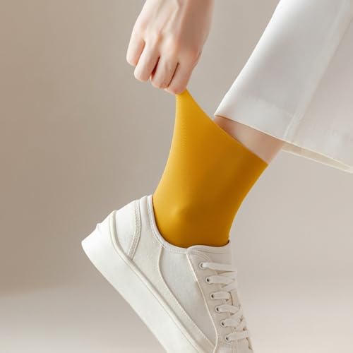 Cool Any Cut Breathable Seamless Ice Silk Tube Socks Short Socks Mid-tube Socks Women Socks(green)3