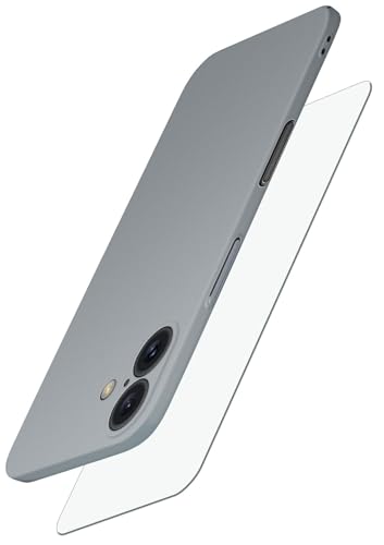 Coque iPhone 16 moex Alpha ultra fine rigide couleur taupe avec film de protection d'écran inclus