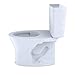 TOTO CST746CEMG#01 Drake Two-Piece Elongated Dual Flush 1.28 and 0.8 GPF DYNAMAX TORNADO FLUSH Toilet with CEFIONTECT, Cotton White
