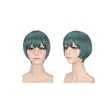 Uearlid Anime Watashi ga Motete Dousunda Shima Nishina cosplay wig Synthetic Hair Kiss Him Not Me Cosplay green Wigs + wig cap One Size PL-710 WIG Coser Wig