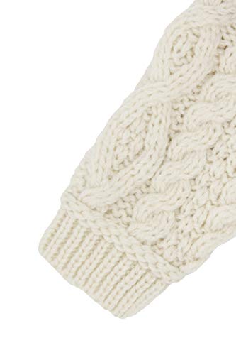 Aran Crafts Baby Traditional Irish Lace Stitch Hooded Sweater (HD4558-12/18-NAT), Natural, 12 Months - Image 4