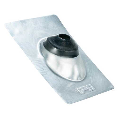 Water-Tite 81900 Roof Flashing, 8-3/4-by-12-1/2-Inch Aluminum Base with Elastomer Collar, For 1-1/4- and 1-1/2-Inch Vent Pipe