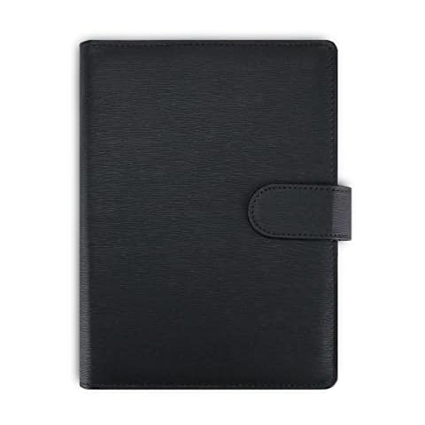 Miliko A5 Water Wave Sytle PU Leather Personal Organizer/Planner-60 Sheets Dot Grid and 60 Sheets Ruled Refills, 3 Transparent Dividers Included Cover