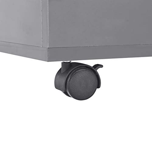 Table basse gris brillant en bois de salon moderne extensible de 100cm - 8