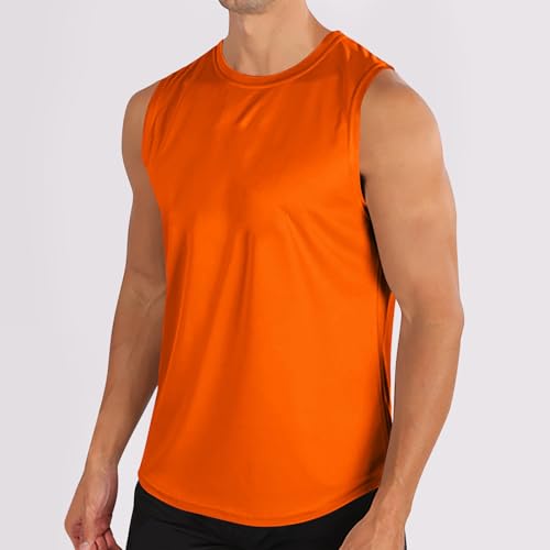 Mens Sport Tank Tops Quick Dry Sun Protection UPF 50+ Athletic Gym Workout Muscle Shirts Breathable Gym Tees2