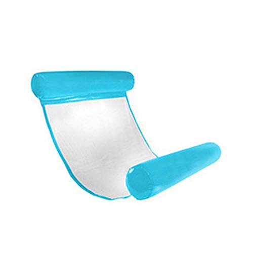 TUAN Summer Inflatable Floating Row Pool Air Mattresses Beach Foldable Swimming Pool Chair Hammock Water Sports Piscina Chair,Blue