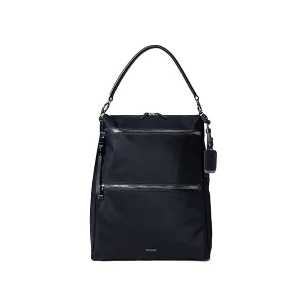 TUMI-Voyageur-Leigh-BackpackTote-Versatile-Backpack-Tote-for-Travel-Daily-Use-Commute-More-Black-with-Gunmetal-Hardware TUMI - Voyageur Leigh Backpack/Tote - Versatile Backpack & Tote for Travel, Daily Use, Commute & More - Black with Gunmetal Hardware