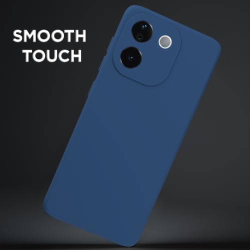 Image of Outlouders Back Cover for Vivo T3 Pro 5G / iQOO Z9s Pro 5G | Camera Protection | Durable Soft Matte Silicone Bumper Case (Blue)