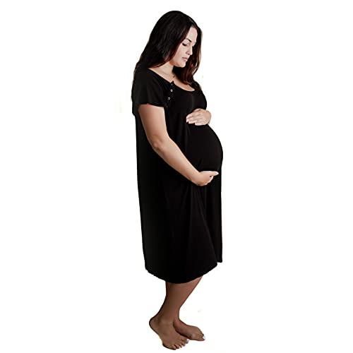 Image of Three Little Tots Plus Size Labor and Delivery Hospital gown Maternity Nursing Nightgown Multi