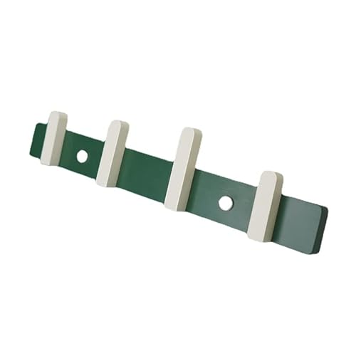 Massivholz Garderobe Haken kreative Wand Kleiderschrank Badezimmer Aufhänger Wand hängende Tür Garderobe Rack (Green,4 Hooks) Cover