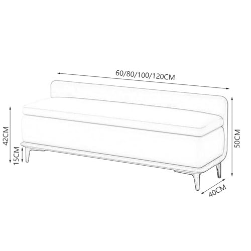 Tabouret de rangement banc chaussures entrée chambre avec grand coffre - 3