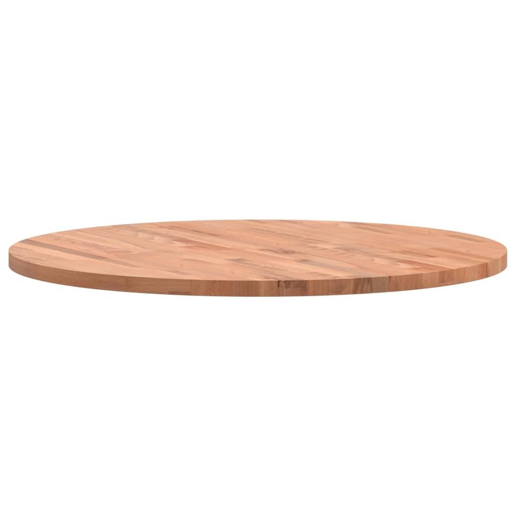 Piano da tavolo rotondo Ø 80 x 2,5 cm, in legno di faggio massiccio, laccato, versatile, per tavolini da caffè e progetti di mobili fai da te, durevole e facile da pulire
