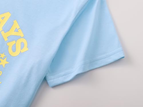 Image of Dvenki Girls Graphic Short Sleeve Crewneck T-Shirt Sizes 6-18 | breathable soft cotton blend, cute graphic prints, summer little and big girls tee, ideal casual wear for school, daily