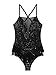iiniim Women's Shiny Sequins Tassel Latin Jazz Dance Leotard Bodysuit Crisscross Back Lyrical Dance Costume 2_Black Medium