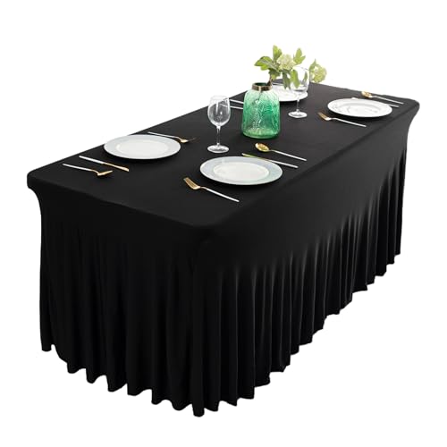 EBETA élastiques Housse pour Tables Nappe de Tables, Nappes de Buffet, Housse de Table à bière, Ensemble de Tente à bière, Housse de Jupe pour événement...