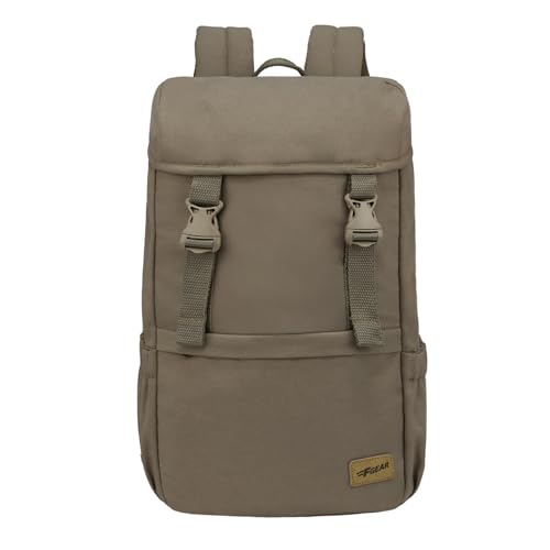 Image of F Gear Dune Dark Beige 18L Premium Canvas Laptop Backpack|Water-Resistant, Office & College Bag, 1 Compartment, 1 Pocket, Padded Laptop & Tablet Sleeves Fits Upto 17 Inch Laptop|Men & Women