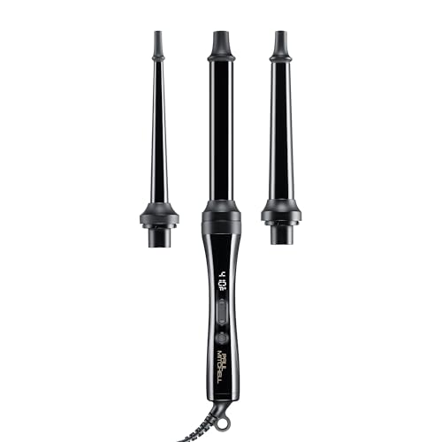 Paul Mitchell Unclipped 3-in-1 Ceramic Interchangeable Curling Wand 3 Wands for Multiple Hairstyles
