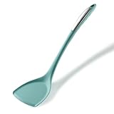 Tenta Kitchen Small Flexible Silicone Fish Turner Spatula Small Perfect For Flipping And Turning - 18/0 Stainless Steel Metal Handle - Heat resistant to 600°F (Silicone,1pc)