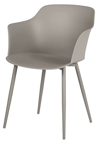 ENVY Gartenmöbel-Set für 6 Personen | Gartentisch 195 cm mit braunem Polywood und schwarzem Gestell + 6 Stühle in… – Bild 6