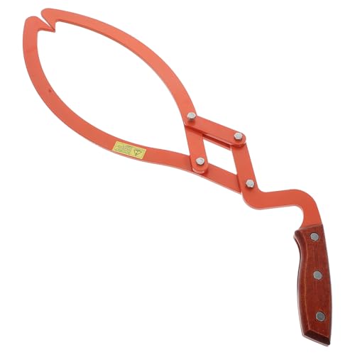 OUNONA Alloy Iron Log Tongs Heavy Duty Log Lifting Hooks with Anti-Slip Wood Grip for Gripping Dragging Portable Timber Skidding Tool for Forestry and Firewood Handling