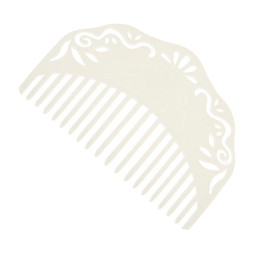 OHPHCALL 模造白翡翠白髪櫛 ヘアコーム ブライダルかぶとコーム 広口櫛 もつれたヘアブラシ もつれをほぐすヘアブラシ 中国の翡翠の櫛 髪留め 女性の髪の櫛 理髪櫛 サイド散髪櫛 樹脂 白い