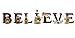 B-E-L-I-E-V-E Nativity Resin Christmas Decoration Set of 7 Letters - Size 1.75 in Tall