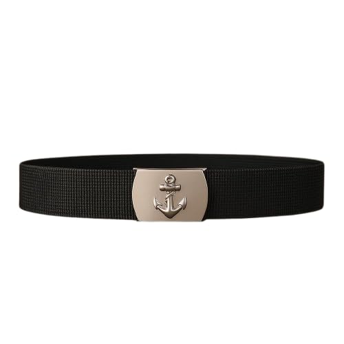 Marinersapp Merchant Navy Black Uniform Belt With Sturdy Buckle