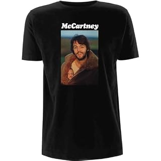 Paul McCartney T Shirt McCartney Portrait Photo Logo Official Mens Black Size L - Les Beatles, Paul McCartney, John Lennon, RIngo Starr, George Harrison